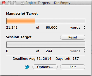 An example of how the daily word count works.