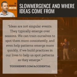 Slowmergence And Where Ideas Come From